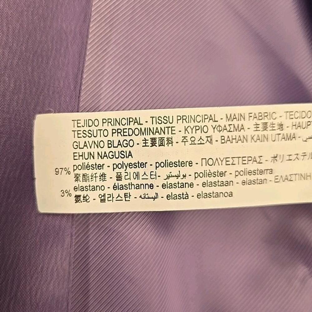 ZARA Lavender Satin Effect Tailored Blazer Purple Lilac Jacket Size M 1165/350 - Picture 6 of 12
